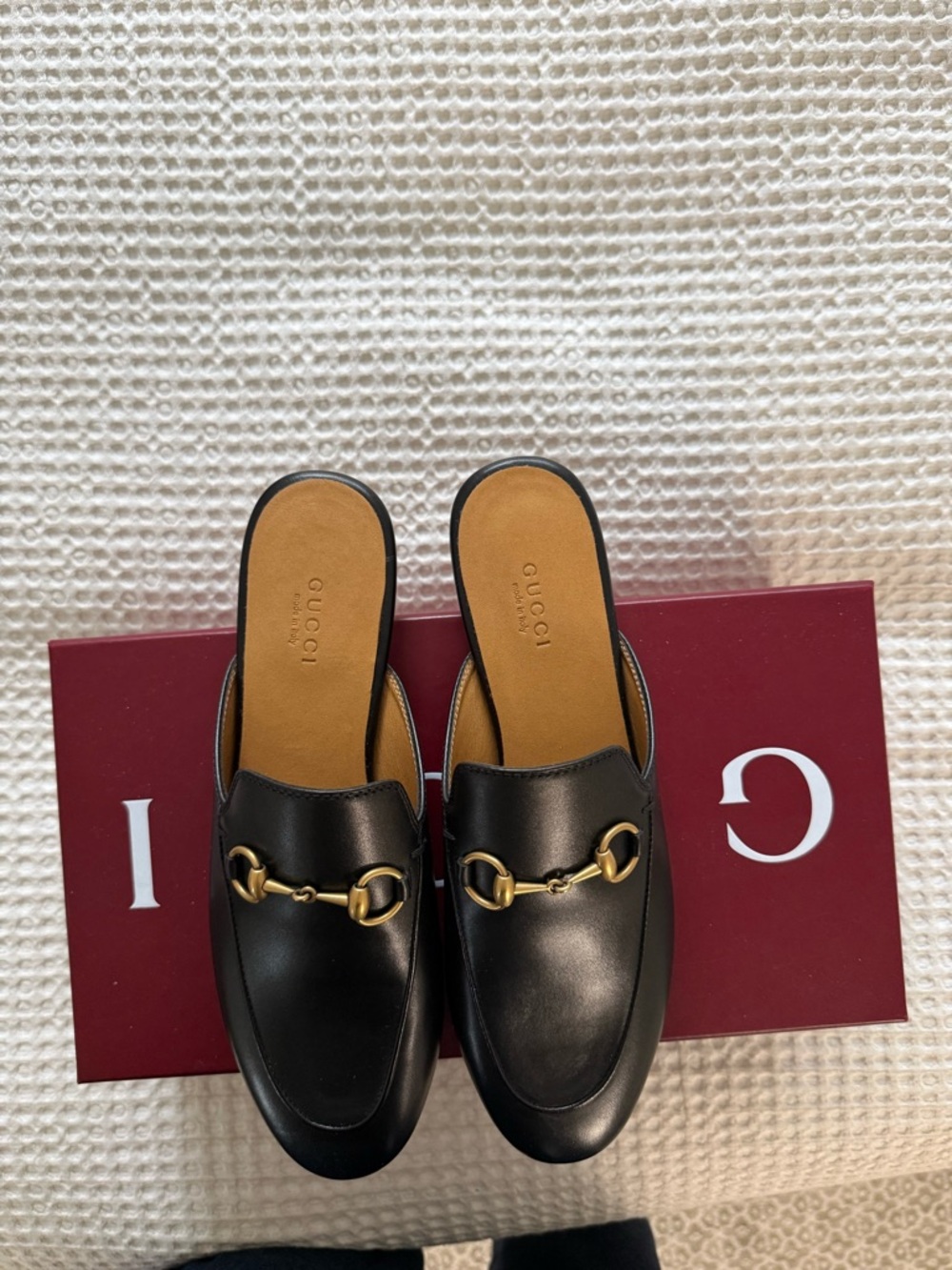 Gucci Black Leather Horsebit Backless Loafers - Picture 2 of 8